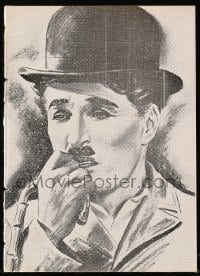5d316 MODERN TIMES Danish program 1936 wonderful different images of Charlie Chaplin, rare!