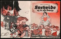 5d354 SNOW WHITE & THE SEVEN DWARFS Danish program R1950s Disney cartoon classic, different images!