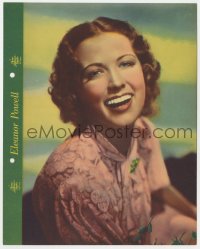 5d010 ELEANOR POWELL Dixie ice cream premium 1936 wonderful smiling portrait + info on the back!
