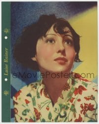5d011 LUISE RAINER Dixie ice cream premium 1937 head & shoulders portrait in flower print blouse!