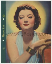 5d013 MYRNA LOY Dixie ice cream premium 1936 sexy close portrait + movie images & info on back!