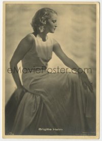 5d002 BRIGITTE HELM #514 German Ross postcard 1920s great seated profile portrait in cool dress!