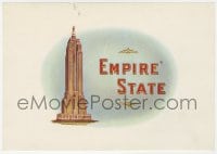 5d179 EMPIRE STATE 7x10 cigar box label 1930s art of the famous skyscraper + gold foil lettering!