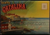 5d029 SANTA CATALINA CALIFORNIA 4x6 postcard booklet 1939 fold-out w/landmarks pictured, 18 cards