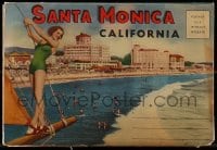 5d031 SANTA MONICA CALIFORNIA 4x6 postcard booklet 1940s cool fold-out w/landmarks pictured!