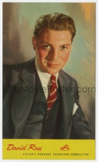 5d130 DAVID ROSE RCA 4x6 postcard 1940s portrait of Victor's popular composer-conductor!