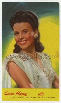 5d142 LENA HORNE RCA 4x6 postcard 1940s great portrait of Victor's sophisticated and sultry songster!