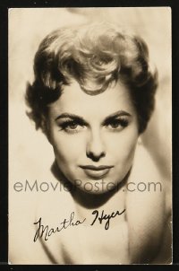 5d146 MARTHA HYER 4x6 postcard 1956 pretty head & shoulders portrait with facsimile signature!