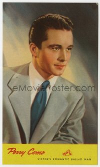 5d148 PERRY COMO RCA 4x6 postcard 1940s great portrait of Victor's romantic ballad man!