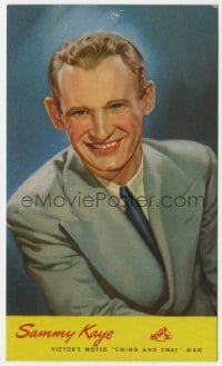5d150 SAMMY KAYE RCA 4x6 postcard 1940s great portrait of Victor's noted 'swing and sway' man!