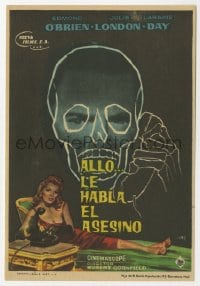 5d392 3rd VOICE Spanish herald 1962 sexy Julie London, cool Jano art of O'Brien & huge skull!
