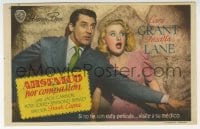 5d420 ARSENIC & OLD LACE Spanish herald 1947 great c/u of Cary Grant & Priscilla Lane, Frank Capra