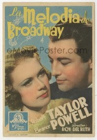 5d463 BROADWAY MELODY OF 1938 Spanish herald 1940 close-up of Eleanor Powell with Robert Taylor!