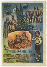 5d480 CASTLE OF SLAPS Spanish herald 1945 El Castillo de las Bofetadas, great fantasy art!