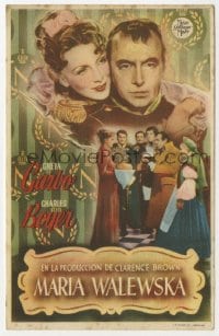 5d504 CONQUEST Spanish herald 1944 Greta Garbo as Marie Walewska, Charles Boyer as Napoleon!