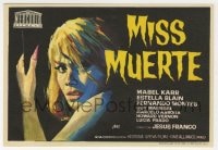 5d532 DIABOLICAL DR Z Spanish herald 1966 Jess Franco's Miss Muerte, Jano art of scared woman!