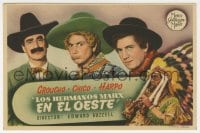 5d591 GO WEST Spanish herald 1944 different image of The Marx Bros. Groucho, Chico & Harpo!