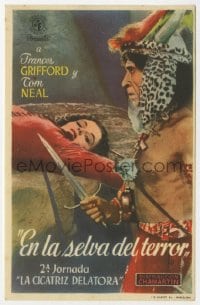 5d668 JUNGLE GIRL part 2 Spanish herald 1945 Frances Gifford & native, Edgar Rice Burroughs, serial!
