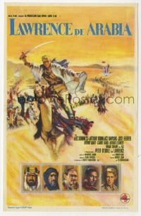5d690 LAWRENCE OF ARABIA Spanish herald 1964 David Lean classic, art of Peter O'Toole on camel!