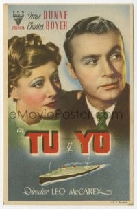 5d703 LOVE AFFAIR Spanish herald 1944 different close up of Irene Dunne & Charles Boyer!