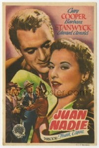 5d727 MEET JOHN DOE Spanish herald 1948 Gary Cooper & Barbara Stanwyck, Frank Capra, different!