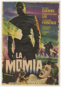 5d741 MUMMY Spanish herald 1960 Hammer horror, Christopher Lee as the monster, Mac Gomez art!