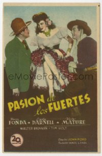 5d744 MY DARLING CLEMENTINE Spanish herald 1948 John Ford, Henry Fonda, Mature, sexy Linda Darnell!