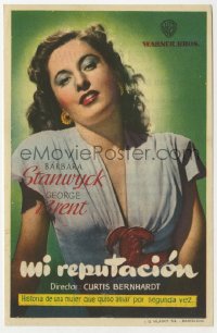 5d749 MY REPUTATION Spanish herald 1946 great different close up of sexy bad girl Barbara Stanwyck!