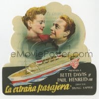 5d765 NOW, VOYAGER die-cut Spanish herald 1948 Bette Davis, Paul Henreid, different ship image!