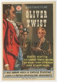 5d769 OLIVER TWIST Spanish herald 1951 Charles Dickens, David Lean classic, different Jano art!