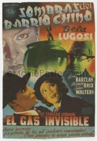 5d852 SHADOW OF CHINATOWN part 3 Spanish herald 1947 great different art of spooky Bela Lugosi!