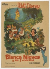 5d870 SNOW WHITE & THE SEVEN DWARFS Spanish herald R1964 Disney cartoon classic, different art!