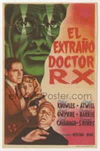 5d887 STRANGE CASE OF DOCTOR Rx Spanish herald 1942 Patric Knowles, Lionel Atwill, Anne Gwynne