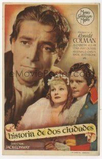 5d898 TALE OF TWO CITIES Spanish herald 1936 Ronald Colman, Elizabeth Allan, Charles Dickens!