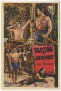 5d899 TARZAN & THE AMAZONS Spanish herald 1946 Johnny Weissmuller, Brenda Joyce, Johnny Sheffield