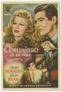 5d911 TENDER COMRADE Spanish herald 1946 different images of pretty Ginger Rogers & Robert Ryan!