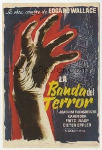 5d912 TERRIBLE PEOPLE Spanish herald 1962 Edgar Wallace, different art of clutching hand & Big Ben!