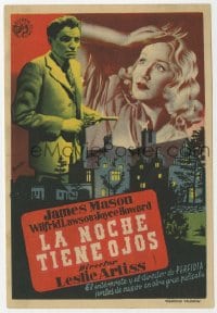 5d913 TERROR HOUSE Spanish herald 1942 different art of James Mason with gun & Mary Clare!