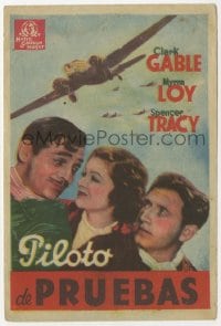 5d915 TEST PILOT Spanish herald 1939 airplane over Clark Gable, Myrna Loy & Spencer Tracy!