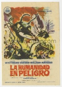 5d919 THEM Spanish herald 1962 Jano art of horror horde of giant bugs terrorizing people!