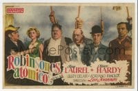 5d958 UTOPIA Spanish herald 1954 great image of Stan Laurel & Oliver Hardy w/ guys being hung!