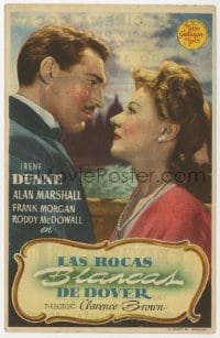 5d979 WHITE CLIFFS OF DOVER Spanish herald 1944 romantic close up of Irene Dunne & Alan Marshal!
