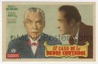 5d987 WOMAN IN GREEN Spanish herald 1945 Basil Rathbone as Sherlock Holmes, Nigel Bruce as Watson!