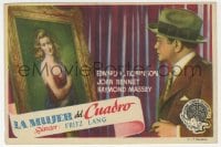 5d988 WOMAN IN THE WINDOW Spanish herald 1948 Fritz Lang, Edward G. Robinson & art of Joan Bennett!