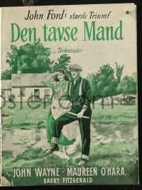 5d336 QUIET MAN Danish program 1951 different images of John Wayne & Maureen O'Hara, John Ford