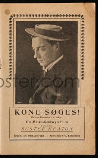5d345 SEVEN CHANCES Danish program 1926 classic Buster Keaton, different images, ultra rare!