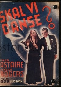 5d347 SHALL WE DANCE Danish program 1937 Erik Frederiksen art, Fred Astaire & Ginger Rogers!