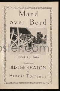 5d360 STEAMBOAT BILL JR Danish program 1928 different art & photos of Buster Keaton, ultra rare!