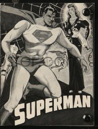 5d365 SUPERMAN Danish program 1950 cool different art of superhero Kirk Alyn in costume!