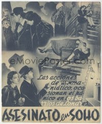 5d890 STRANGLER 4pg Spanish herald 1941 Judy Campbell & Sebastian Shaw in an English murder mystery!